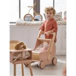 Rosa Vertbaudet Kombi Puppenwagen aus Holz für 6 - 12 Monate 
