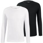 Schwarze Langärmelige TCHIBO Langarm-Unterhemden aus Baumwolle für Herren Größe S 