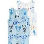 Hellblaue Motiv Topomini Entenhausen Goofy Bio Nachhaltige Kinderunterhemden mit Maus-Motiv Größe 98 2-teilig 