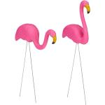 Reduzierte Rosa 70 cm Flamingo-Gartenfiguren aus Kunststoff 2-teilig 