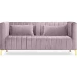 Lavendelfarbene Moderne Zweisitzer-Sofas aus Samt 2 Personen 
