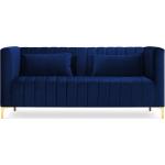 Royalblaue Moderne Zweisitzer-Sofas aus Samt 2 Personen 