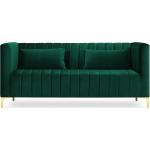 Grüne Moderne Zweisitzer-Sofas aus Samt 2 Personen 
