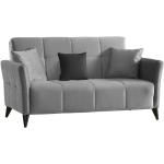 Graue Zweisitzer-Sofas aus Stoff mit Stauraum Breite 150-200cm, Höhe 50-100cm, Tiefe 50-100cm 2 Personen 