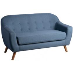 2-sitzer Sofa Aus Leinen Und Stoff Aktic Blau Niagara Sklum