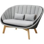 2-Sitzer Sofa Peacock Cane-line grau, Designer Johannes Foersom & Peter Hjort-Lorenzen, 94x151x95.5 cm