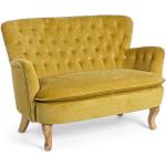 Reduzierte Senfgelbe Gesteppte Vintage Zweisitzer-Sofas aus Kiefer Breite 100-150cm, Höhe 100-150cm, Tiefe 50-100cm 2 Personen 
