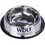 Schwarze WOLF OF WILDERNESS Runde Futternäpfe für Hunde aus Edelstahl rostfrei 2-teilig 