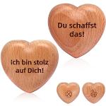 Handschmeichler Herz aus Holz graviert für Kinder zum Valentinstag 