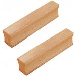 Beige Möbelknöpfe & Möbelknäufe aus Massivholz 2-teilig 