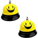 Emoji Smiley Tischglocken & Rezeptionsklingeln aus Edelstahl 2-teilig 