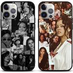 [2 Stück] Silikon Schutzhülle für Apple iPhone 11 Hülle 6,1",Rihanna Aesthetic Art Singers Beauty Motiv Muster für Frauen Männer Weich TPU Noir Kratzfest (füriPhone 11),Noir 2