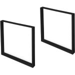 Schwarze Rechteckige Esstisch-Gestelle lackiert Breite 50-100cm, Höhe 50-100cm, Tiefe 50-100cm 2-teilig 