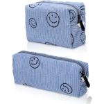 Reduzierte Elegante Emoji Smiley Schminktaschen & Make-Up Taschen mit Reißverschluss aus Cord für Damen 