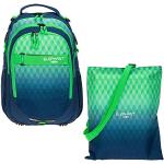 Blaue Elephant Turnbeutel & Sportbeutel mit Reißverschluss aus Polyester mit Außentaschen für Kinder zum Schulanfang 