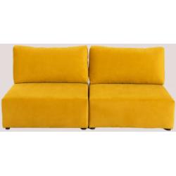 2-teiliges Modulares Sofa Aus Samt Kata Senf Sklum