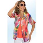 Korallenrote bader Transparente Blusen & durchsichtige Blusen durchsichtig aus Polyester für Damen Größe L Große Größen 