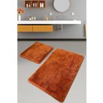 Reduzierte Orange Badgarnitur Sets aus Acryl maschinenwaschbar 2-teilig 