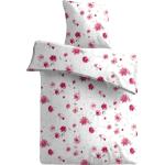 Rosa Blumenmuster Blumenbettwäsche mit Reißverschluss aus Twill 135x200 2-teilig 