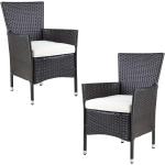 Reduzierte Braune Polyrattan Gartenstühle aus Polyrattan Outdoor Breite 50-100cm, Höhe 50-100cm 2-teilig 