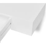 Reduzierte Weiße DVD-Wandregale aus Holz mit Schublade Breite 0-50cm, Höhe 50-100cm 2-teilig 