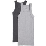 2(X)IST Herren Essential Cotton Square Cut Tank 2-Pack Base Layer Top (2er Pack), Charcoal Heather/Grey Heather, L