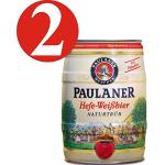 2 x Paulaner Hefe-Weissbier Naturtrüb 5,5% vol 5 Liter Partyfass