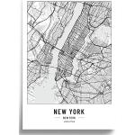 Reduzierte Weiße Minimalistische Poster mit Städtemotiv DIN A2 aus Papier 