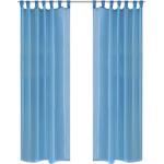 Blaue vidaXL Gardinen & Vorhänge aus Kunstfaser transparent 