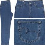 Blaue Anna Montana Stretch-Jeans aus Denim für Damen 