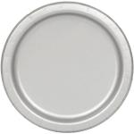 Silberne Runde Teller aus Metall 