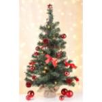 20 LED Weihnachtsbaum Tannenbaum Christbaum Baum geschmückt rot 75 cm 4059443031337