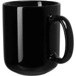 Schwarze Große Kaffeetassen 600 ml aus Keramik 