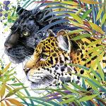Animal-Print Papierservietten mit Leopard-Motiv 