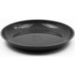 Schwarze Runde Suppenteller 26 cm aus Kunststoff 20-teilig 
