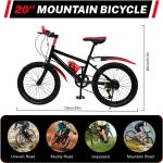 20 Zoll Rot Rad Kinder Fahrrad Jungen Mädchen Mountainbike Kinderfahrrad MTB