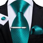 Silberne Unifarbene Krawatten-Sets aus Seide für Herren 