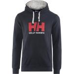 Marineblaue Elegante Helly Hansen Logo Bio Herrenhoodies & Herrenkapuzenpullover aus Jersey Größe XL für den für den Winter 