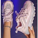 Reduzierte Pinke Casual SheIn Chunky Sneaker & Ugly Sneaker mit Strass aus Mesh atmungsaktiv für Herren für den für den Sommer 