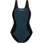 Schwarze Damenschwimmanzüge & Damensportbadeanzüge mit Delfinmotiv Größe XL 1-teilig 