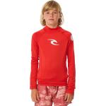 Rote Langärmelige Rip Curl Longsleeves für Kinder & Kinderlangarmshirts aus Polyester Größe 50 