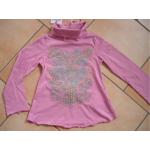 Rosa NOLITA Rollkragen Kinderrollkragenshirts aus Baumwollmischung für Mädchen Größe 128 