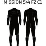 2023 Mission Fullsuit 5/4/3 FZ C1 Black 48/S