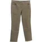 Taupefarbene Gerry Weber Romy Stretch-Jeans mit Reißverschluss aus Baumwolle für Damen Größe XS 