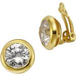 Silberne Diamant Ohrringe Vergoldete mit Zirkonia 