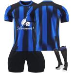 23/24 Inter Mailand Trikot Neue Saison Fußballtrikots Shorts Socken Set für Kinder und Erwachsene, Inter-Milan Hause/Auswärts Fussball Trikots für Jungen Herren