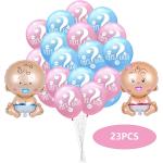 Folienballons aus Kunststoff 23-teilig zur Babyparty 