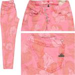 Pinke Bestickte Buena Vista Jeans mit Stickerei aus Baumwolle für Damen 