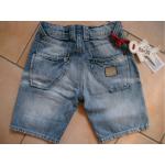 (236) RARE-The Kid Boys Bermuda Hose mega used look Jeans asymet. Taschen gr.140