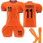24 25 New Niederlande Orange Football Jerseys EU Cup Olympic 4 Virgil 10 11 Robben Trikot Für Kinder Kids Men Sport Soccer T Shirt Trikot Fussball Jungen Footy Kits Outfit